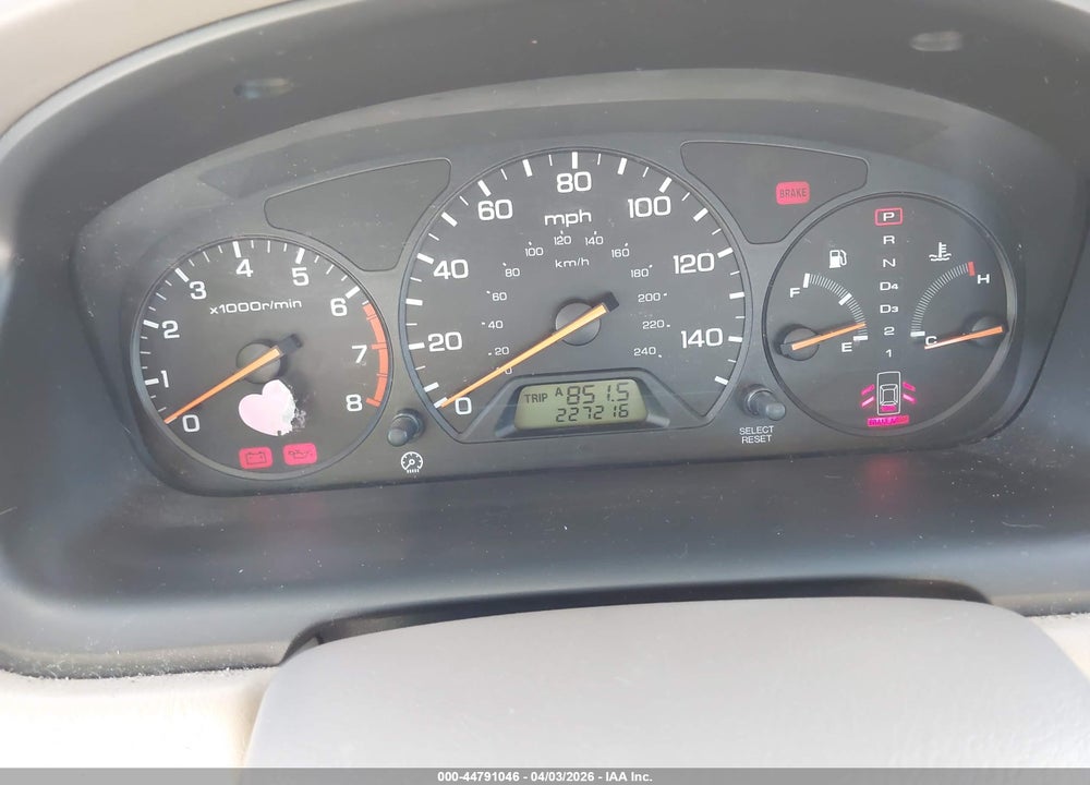 1998 HONDA ACCORD EX VIN: 1HGCG667XWA101521