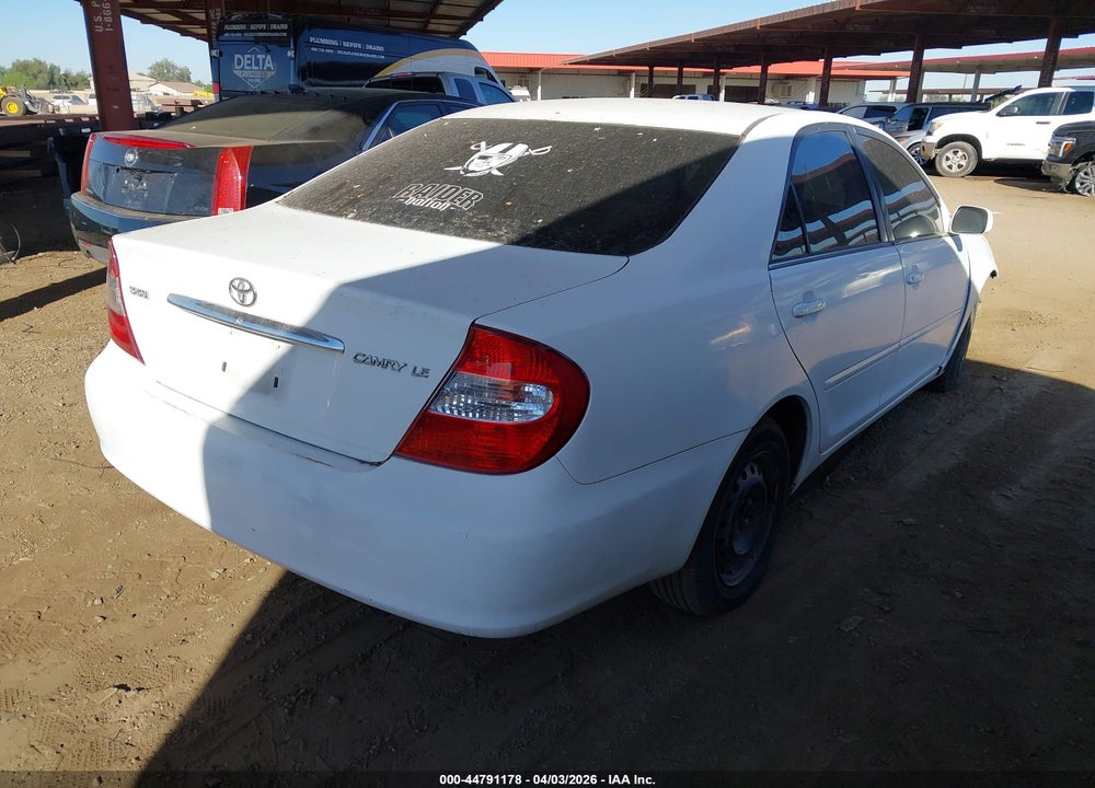 2004 TOYOTA CAMRY LE VIN: 4T1BE32K84U346138