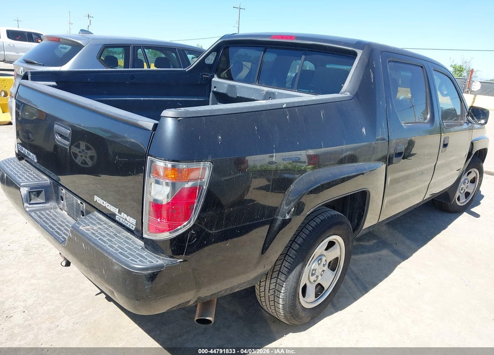 2007 HONDA RIDGELINE RT VIN: 2HJYK16217H526960