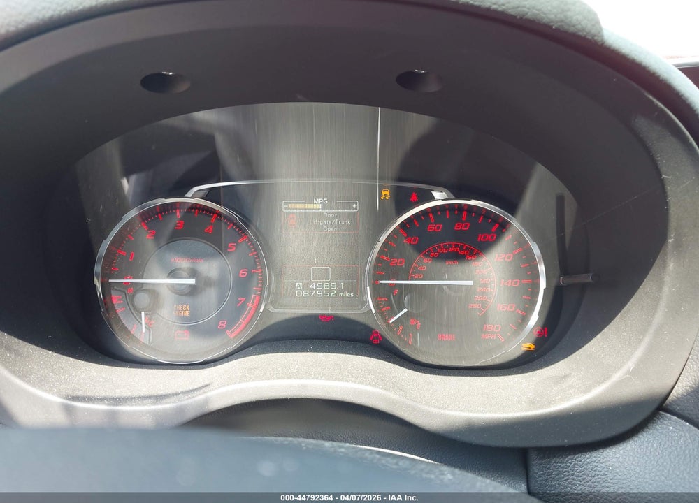 2017 SUBARU WRX VIN: JF1VA1B65H9801420