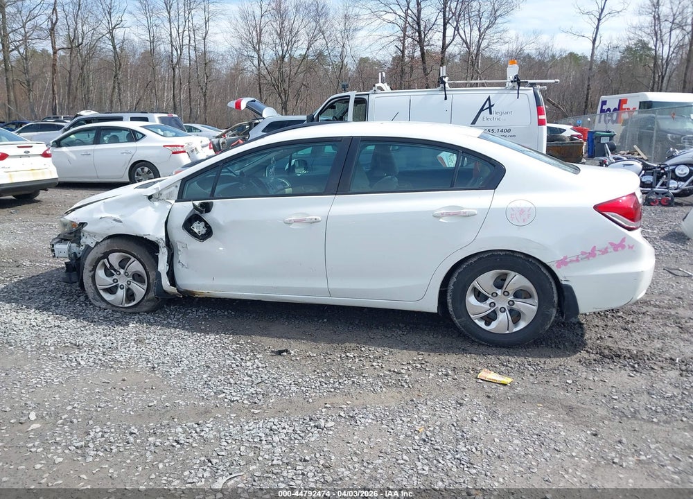 2013 HONDA CIVIC LX VIN: 19XFB2F55DE092464