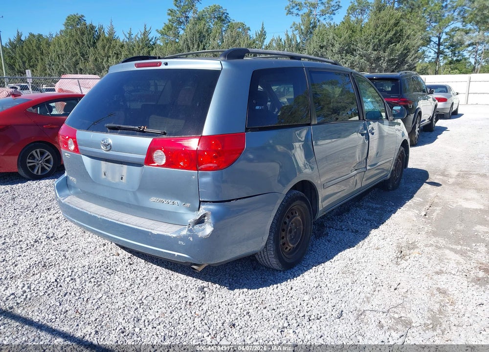 2008 TOYOTA SIENNA LE VIN: 5TDZK23C98S160549