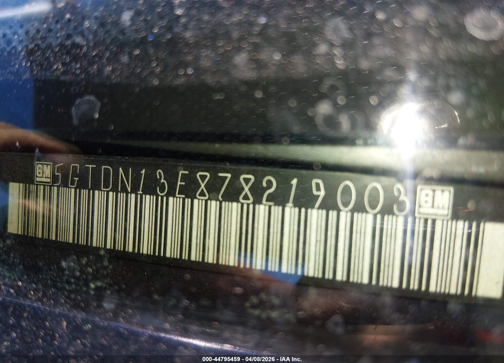 2007 HUMMER H3 SUV VIN: 5GTDN13E878219003