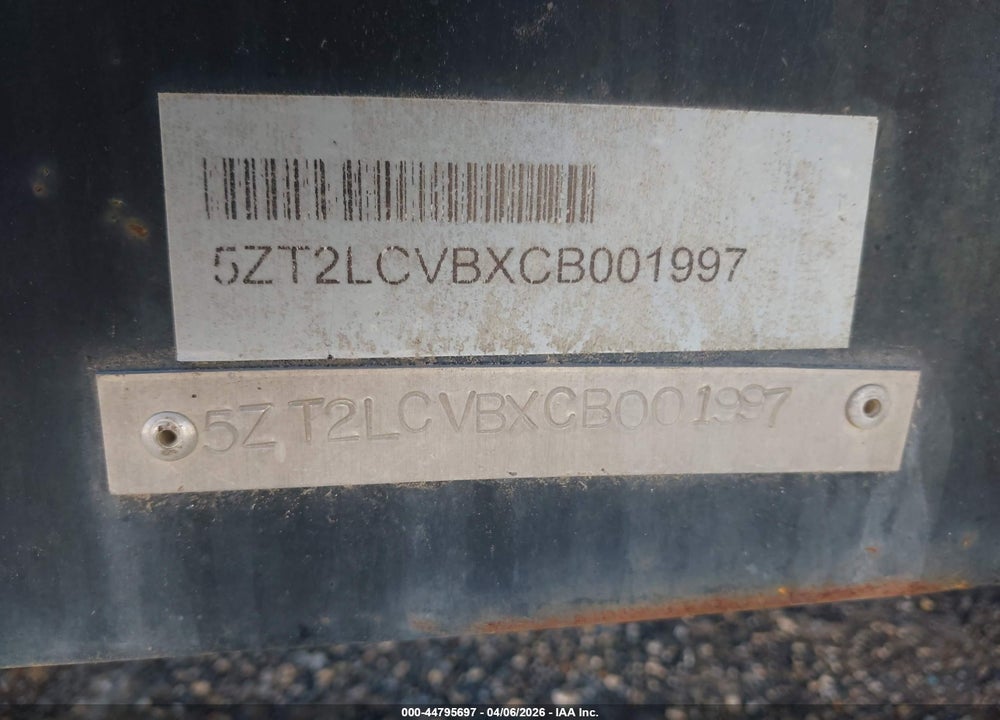 2012 LACROSSE OTHER VIN: 5ZT2LCVBXCB001997