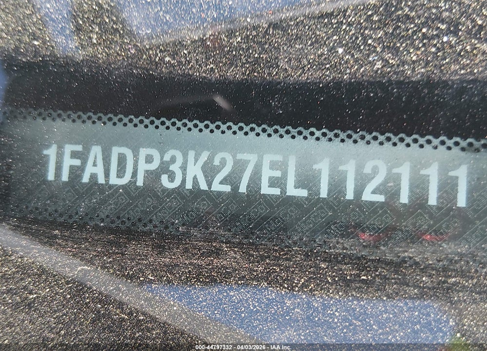 2014 FORD FOCUS SE VIN: 1FADP3K27EL112111