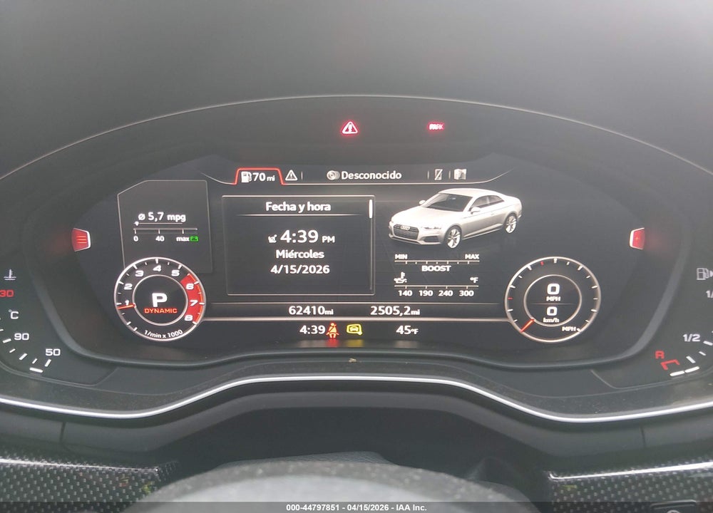 2018 AUDI S5 3.0T PREMIUM PLUS VIN: WAUR4AF5XJA109806