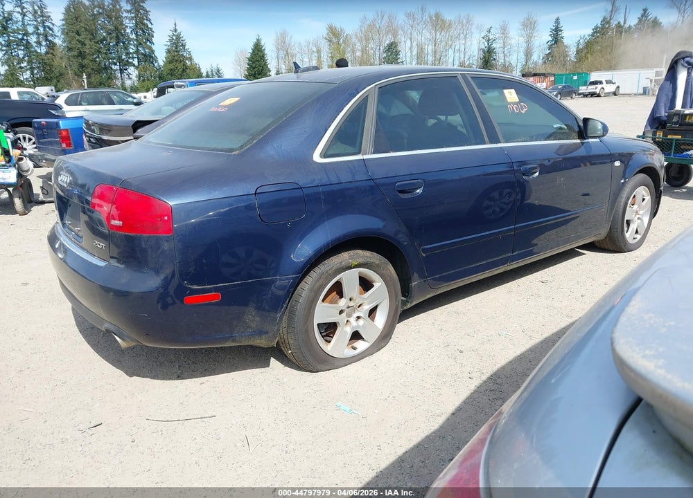 2006 AUDI A4 2.0T VIN: WAUAF78E86A272372