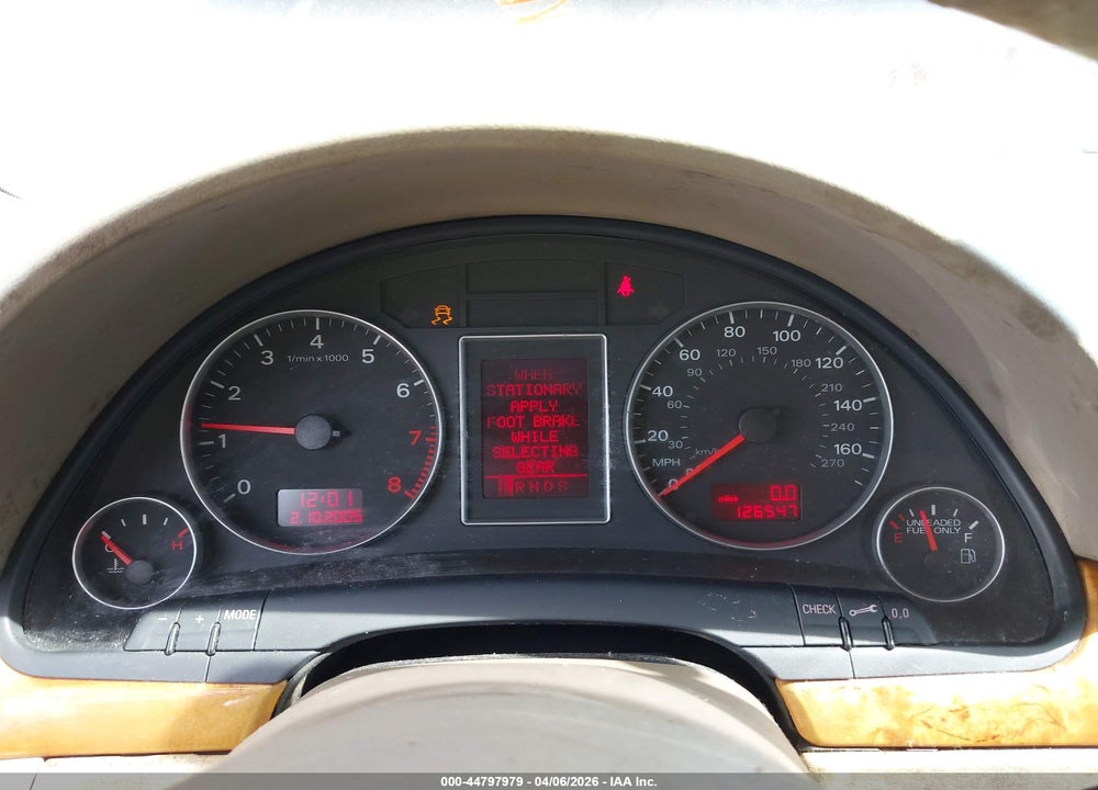 2006 AUDI A4 2.0T VIN: WAUAF78E86A272372