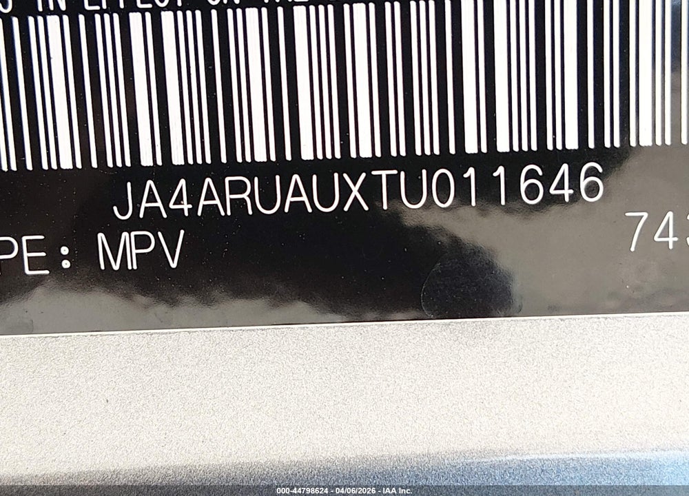 2026 MITSUBISHI OUTLANDER SPORT 2.0 ES/2.0 LE/2.0 RALLIART/2.0 S/2.0 SE/2.0 TRAIL EDITION VIN: JA4ARUAUXTU011646