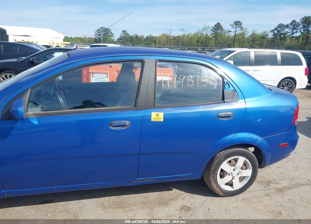2005 CHEVROLET AVEO LS VIN: KL1TD52685B362547