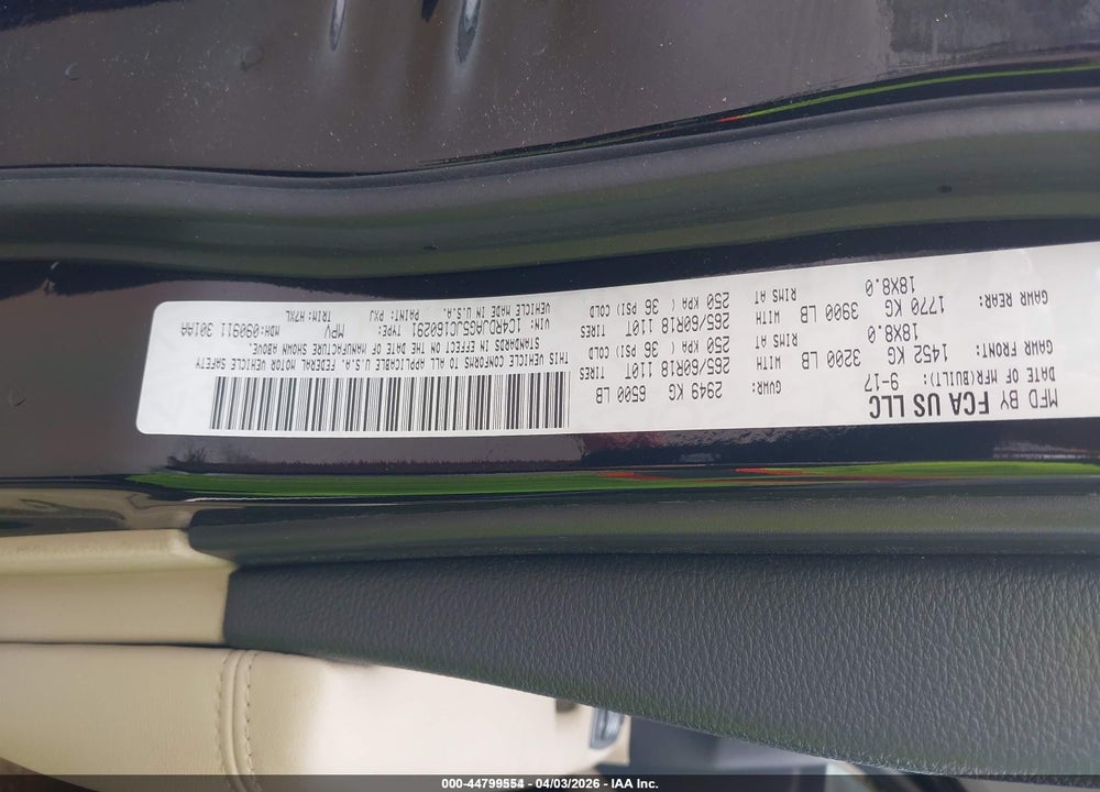 2018 DODGE DURANGO SXT AWD VIN: 1C4RDJAG5JC160291