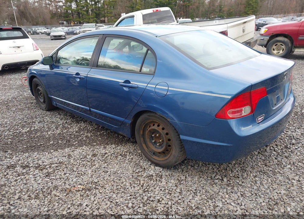 2007 HONDA CIVIC LX VIN: 1HGFA15587L068476