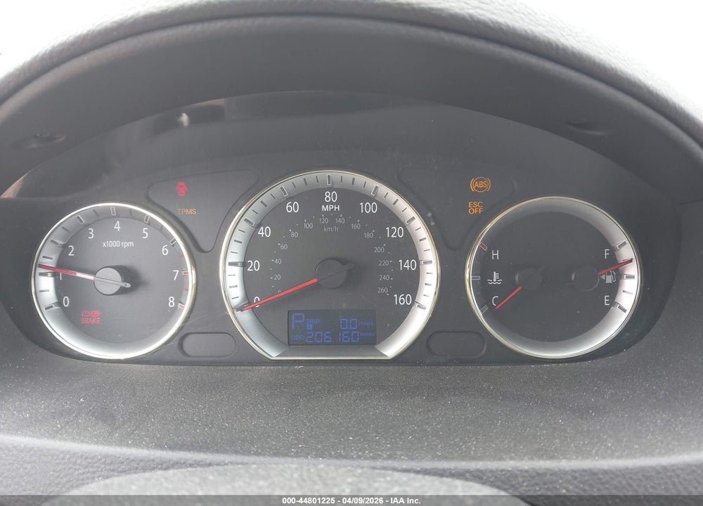 2009 HYUNDAI SONATA GLS VIN: 5NPET46CX9H561568