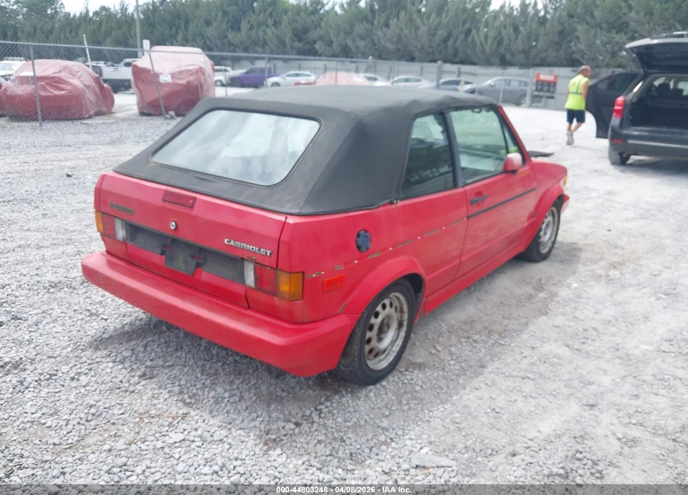 1992 VOLKSWAGEN CABRIOLET VIN: WVWCB5155NK012820