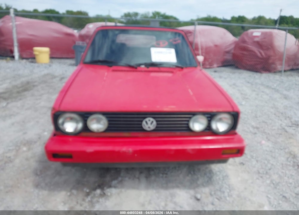 1992 VOLKSWAGEN CABRIOLET VIN: WVWCB5155NK012820
