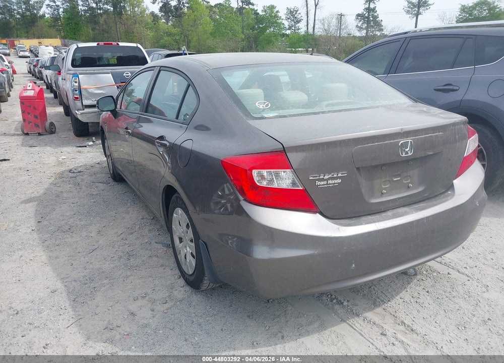 2012 HONDA CIVIC LX VIN: 19XFB2F5XCE026023