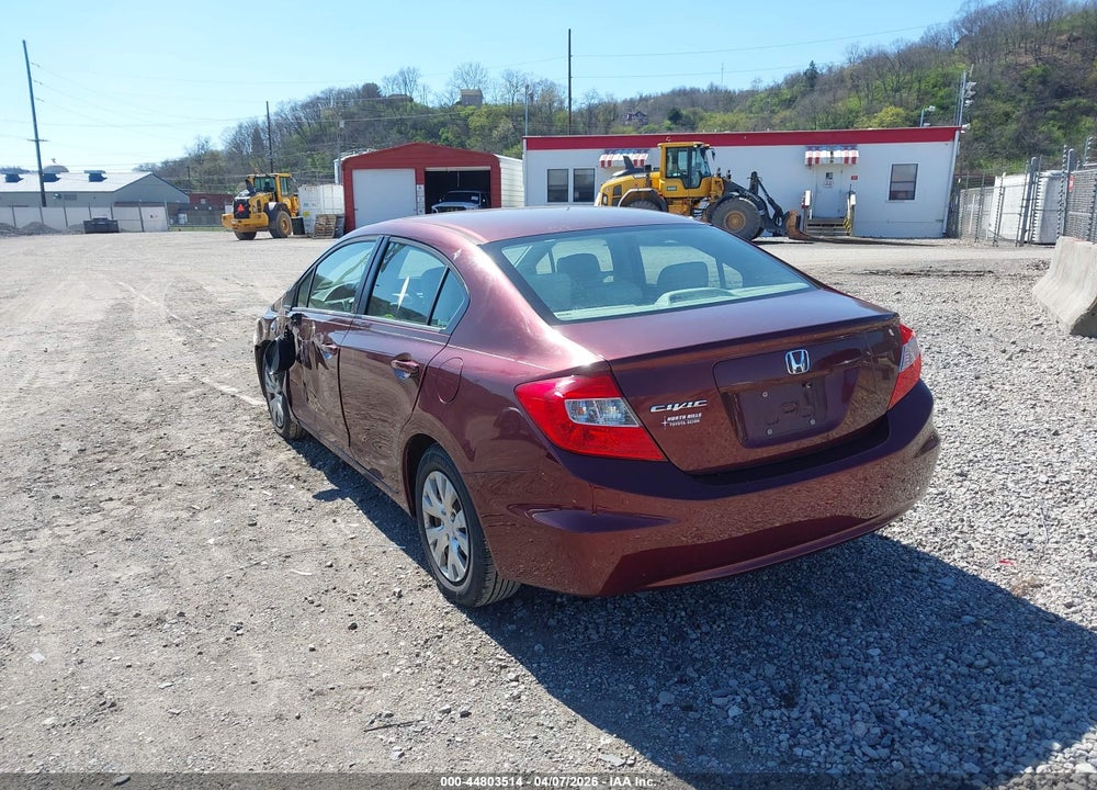 2012 HONDA CIVIC LX VIN: 19XFB2F53CE321545