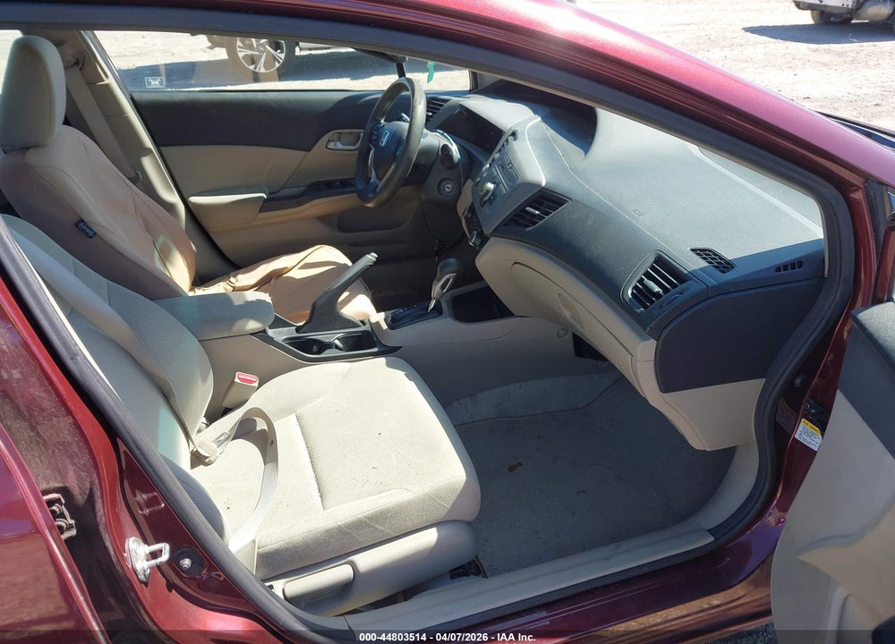2012 HONDA CIVIC LX VIN: 19XFB2F53CE321545