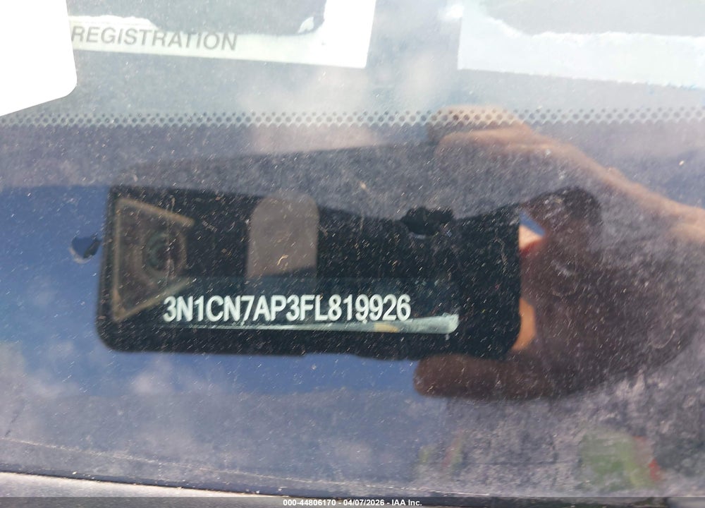 2015 NISSAN VERSA 1.6 SV VIN: 3N1CN7AP3FL819926