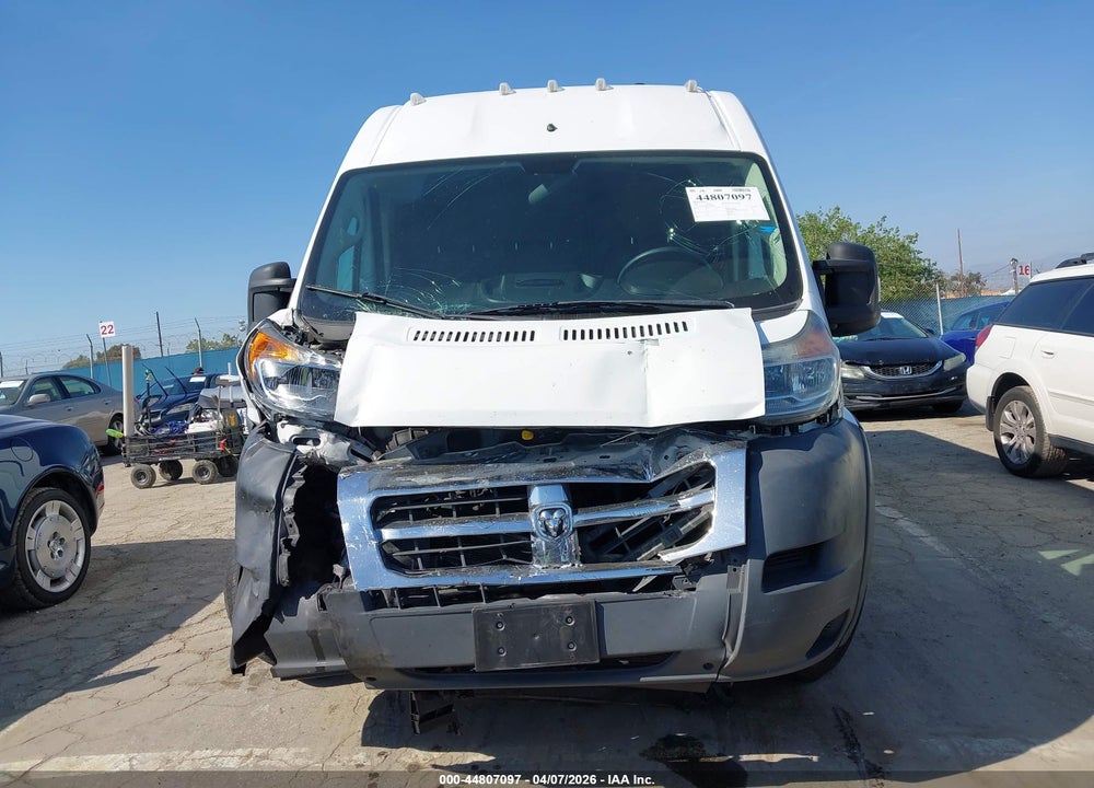 2018 RAM PROMASTER 2500 HIGH ROOF 159 WB VIN: 3C6TRVDG0JE100588