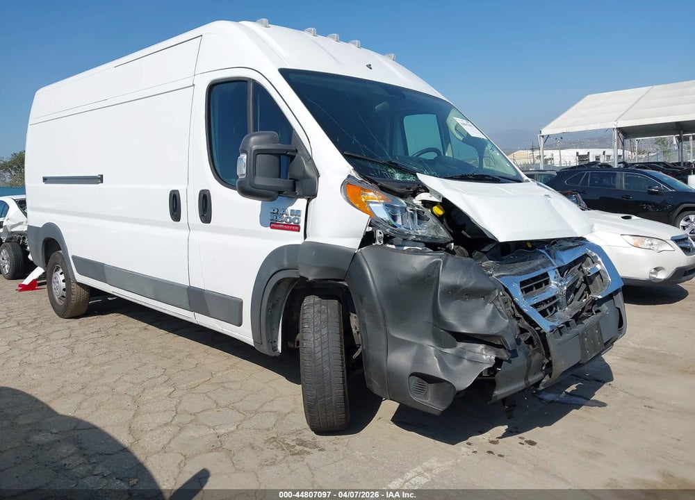 2018 RAM PROMASTER 2500 HIGH ROOF 159 WB VIN: 3C6TRVDG0JE100588