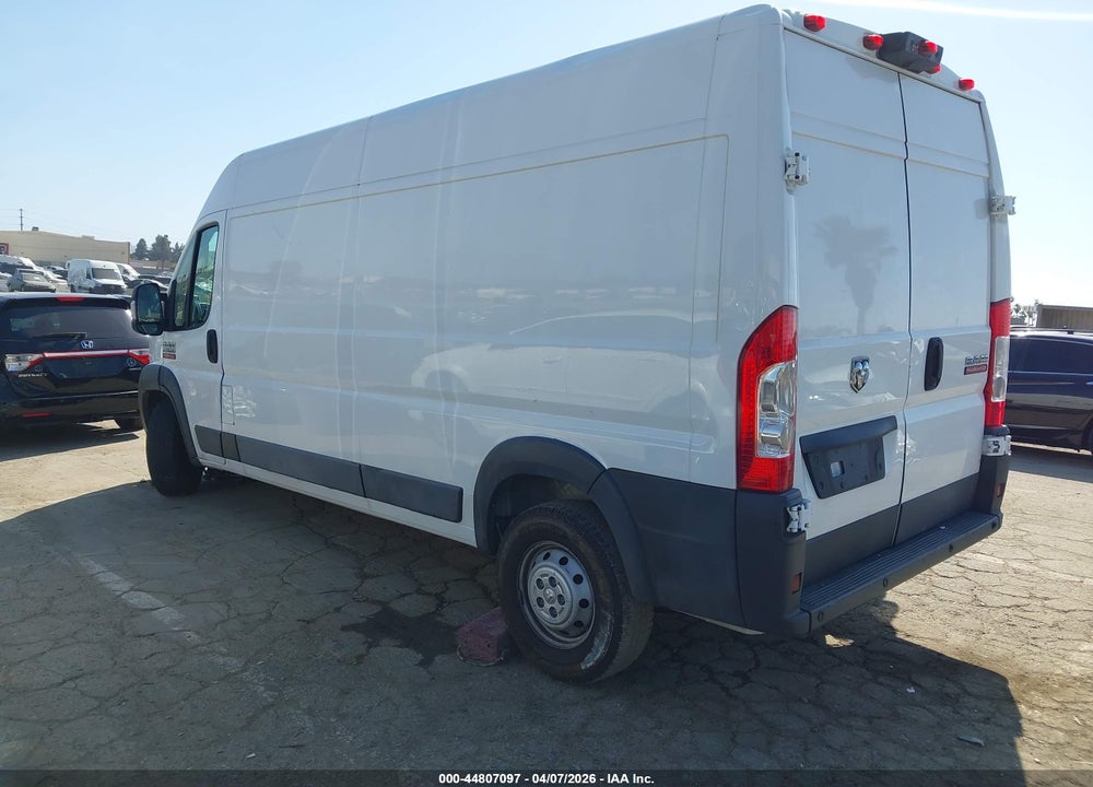 2018 RAM PROMASTER 2500 HIGH ROOF 159 WB VIN: 3C6TRVDG0JE100588