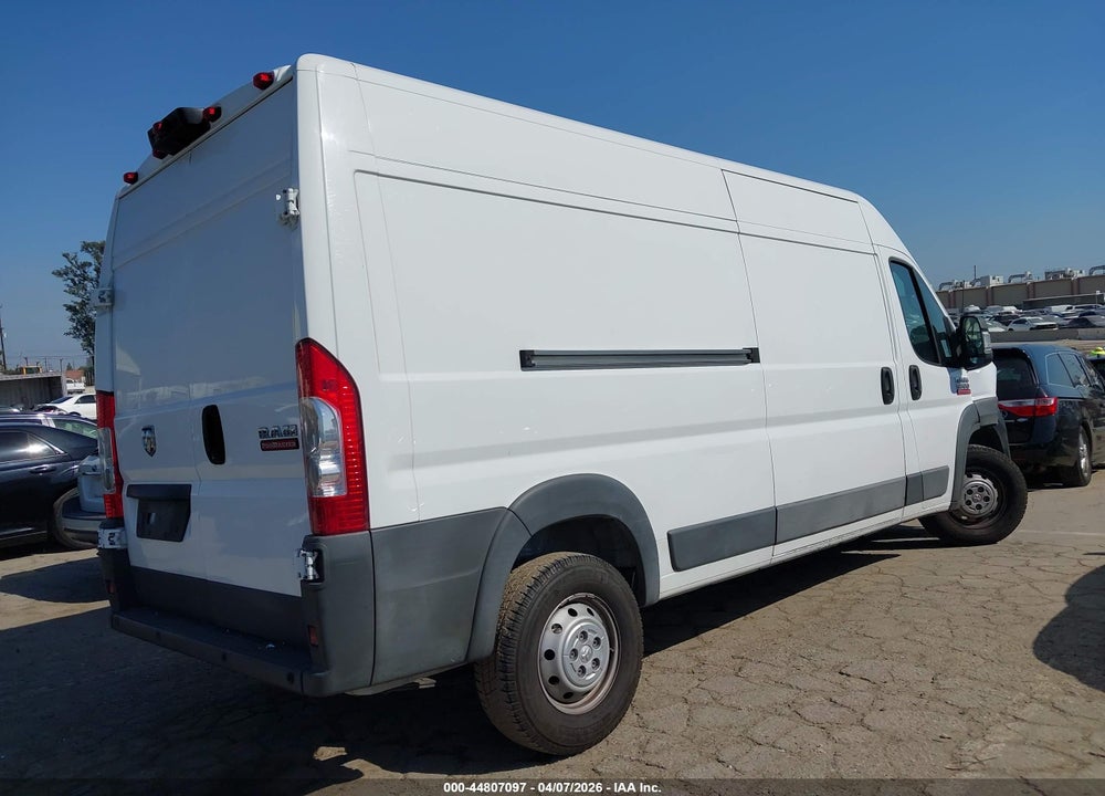 2018 RAM PROMASTER 2500 HIGH ROOF 159 WB VIN: 3C6TRVDG0JE100588