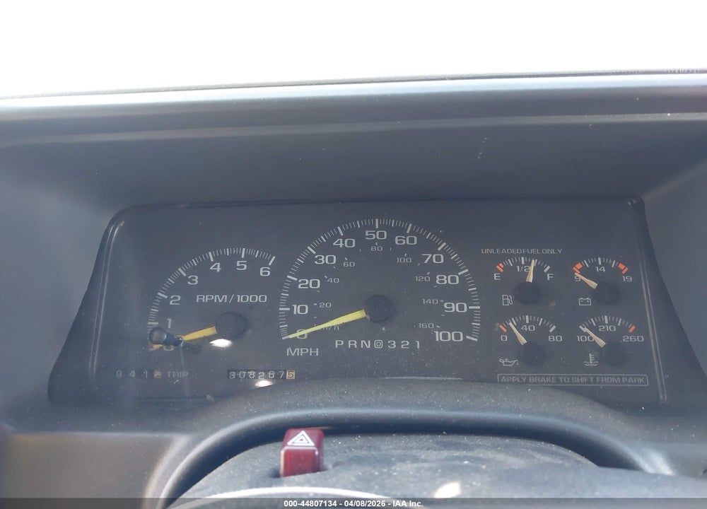 1998 CHEVROLET K1500 FLEETSIDE VIN: 2GCEK19R7W1156914