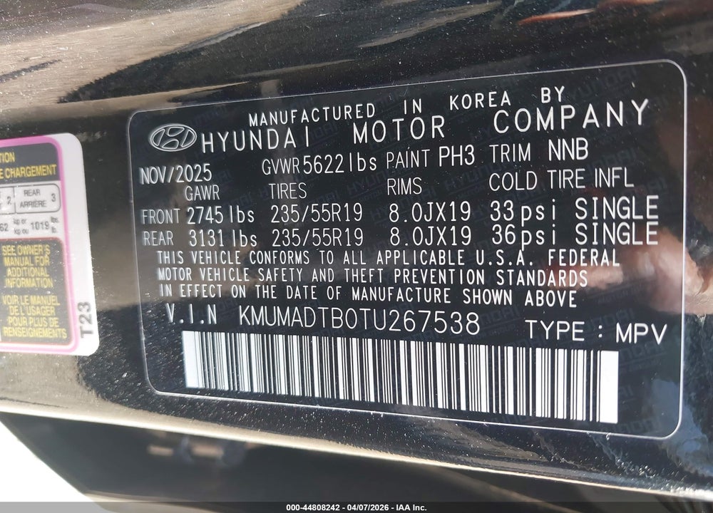 2026 GENESIS GV70 2.5T VIN: KMUMADTB0TU267538
