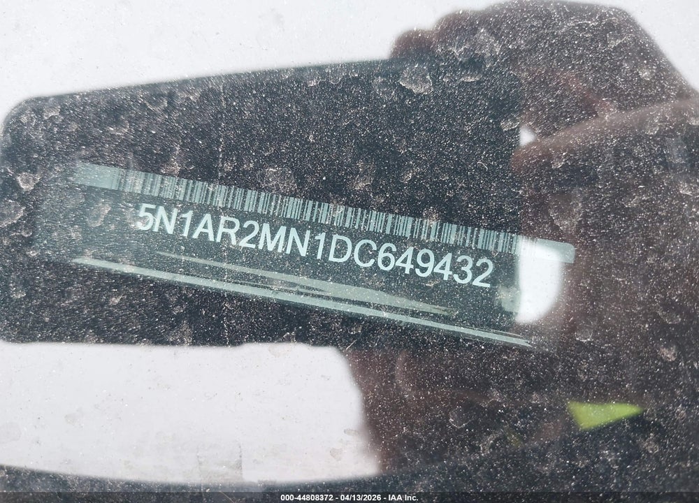 2013 NISSAN PATHFINDER SL VIN: 5N1AR2MN1DC649432