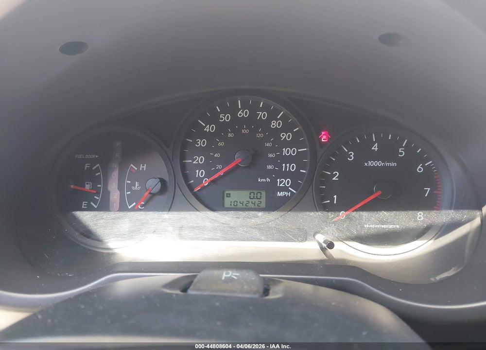 2006 SUBARU IMPREZA 2. VIN: JF1GD67646H516524