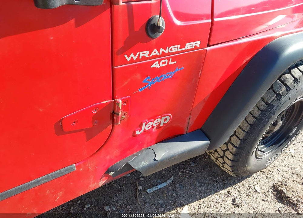 1997 JEEP WRANGLER SPORT VIN: 1J4FY19S8VP483887