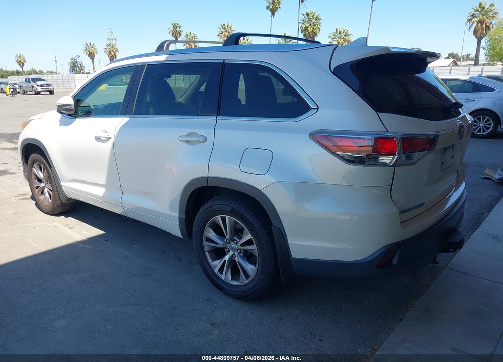 2015 TOYOTA HIGHLANDER XLE V6 VIN: 5TDJKRFH3FS216804