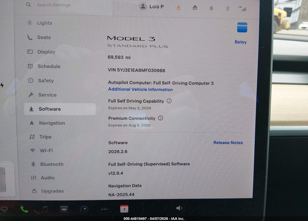 2021 TESLA MODEL 3 STANDARD RANGE PLUS REAR-WHEEL DRIVE VIN: 5YJ3E1EA8MF030988