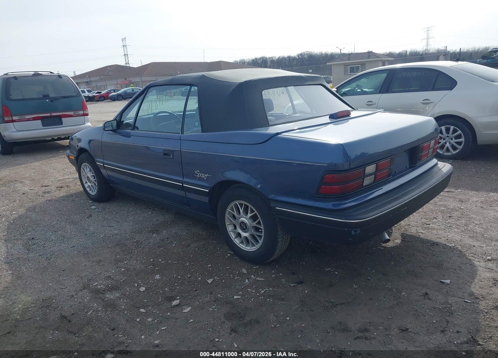 1991 DODGE SHADOW VIN: 3B3XP45K2MT586142