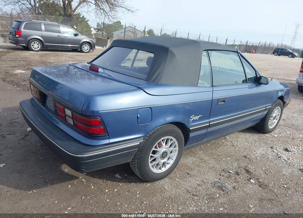 1991 DODGE SHADOW VIN: 3B3XP45K2MT586142