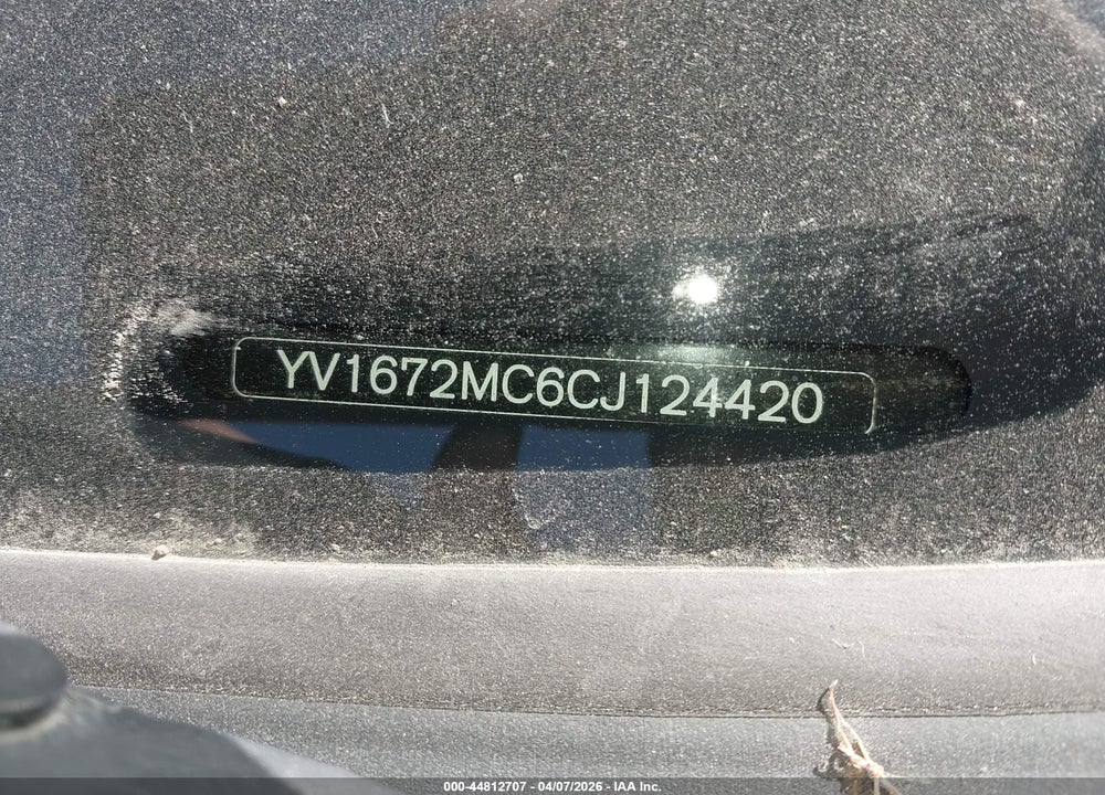 2012 VOLVO C70 T5 VIN: YV1672MC6CJ124420