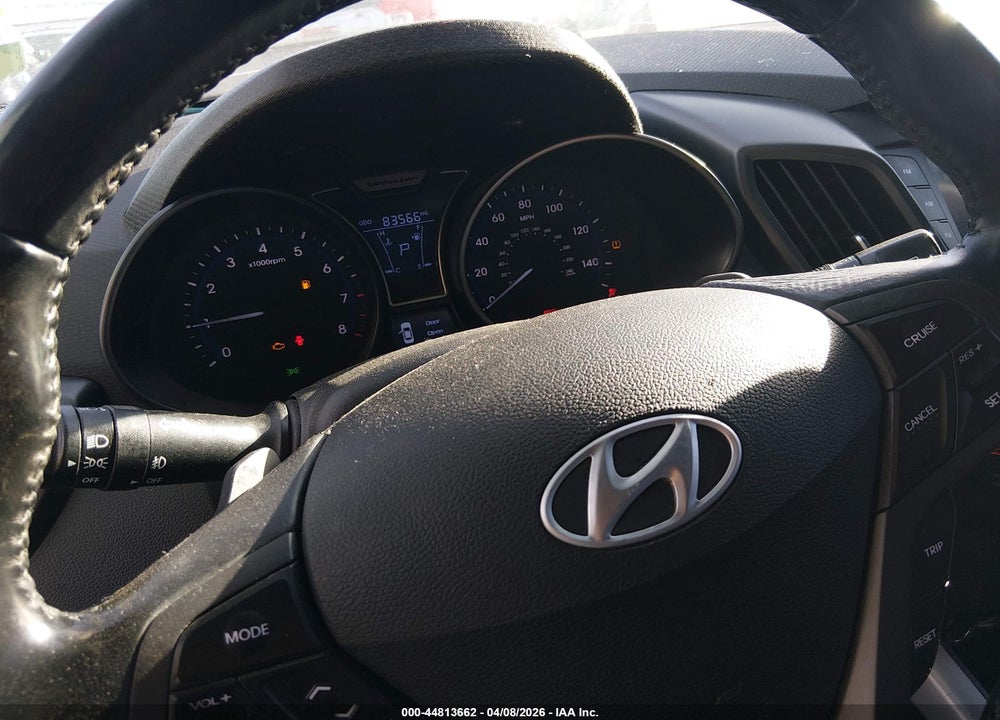 2013 HYUNDAI VELOSTER TURBO W/BLACK VIN: KMHTC6AE8DU174281
