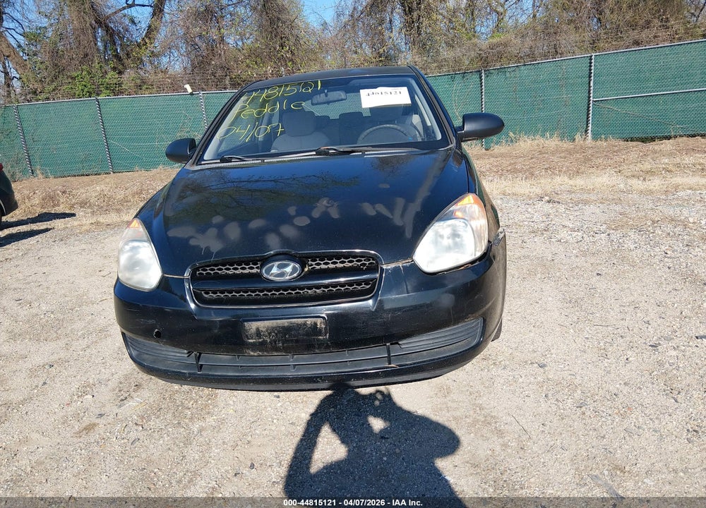 2008 HYUNDAI ACCENT GS VIN: KMHCM36C68U092915