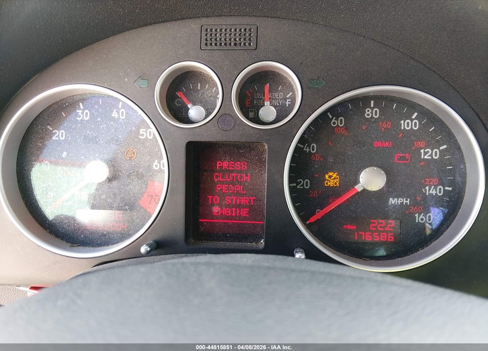 2002 AUDI TT 1.8L VIN: TRUUT28N221011752