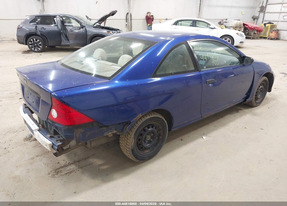 2005 HONDA CIVIC VP VIN: 1HGEM21175L074309