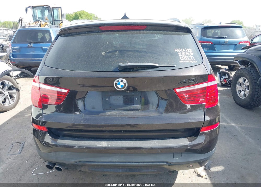 2015 BMW X3 XDRIVE28I VIN: 5UXWX9C52F0D57370