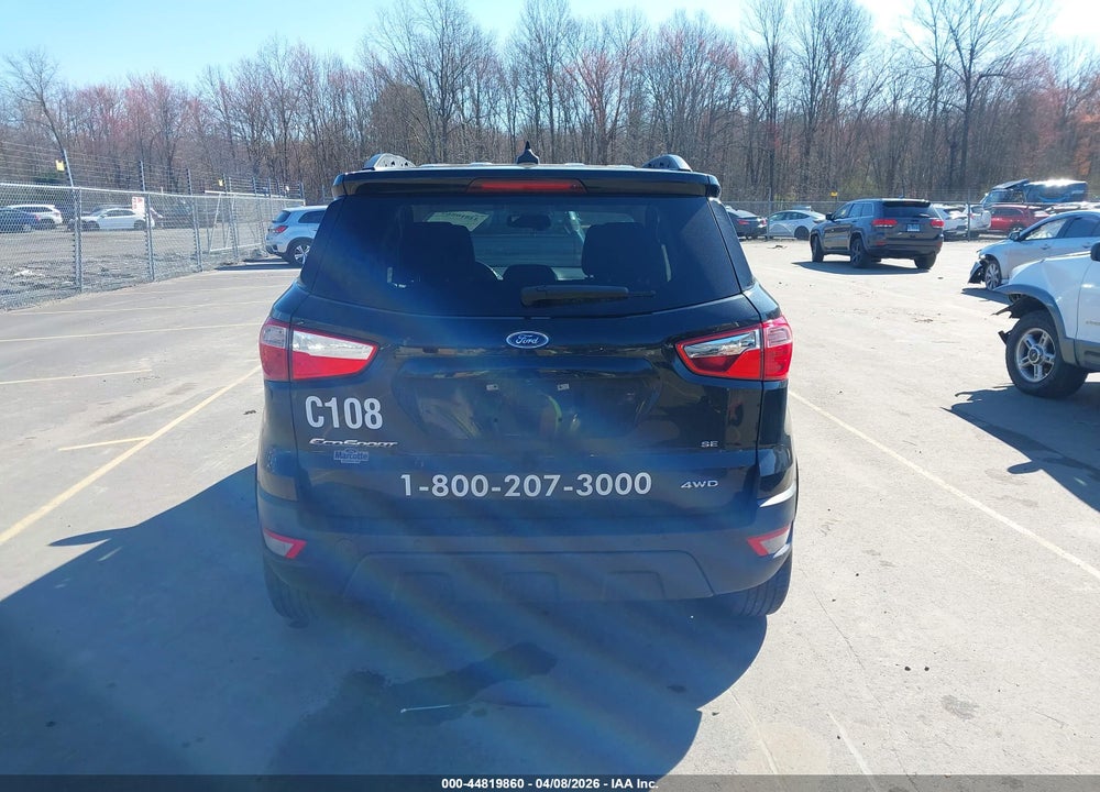 2019 FORD ECOSPORT SE VIN: MAJ6S3GL1KC270996