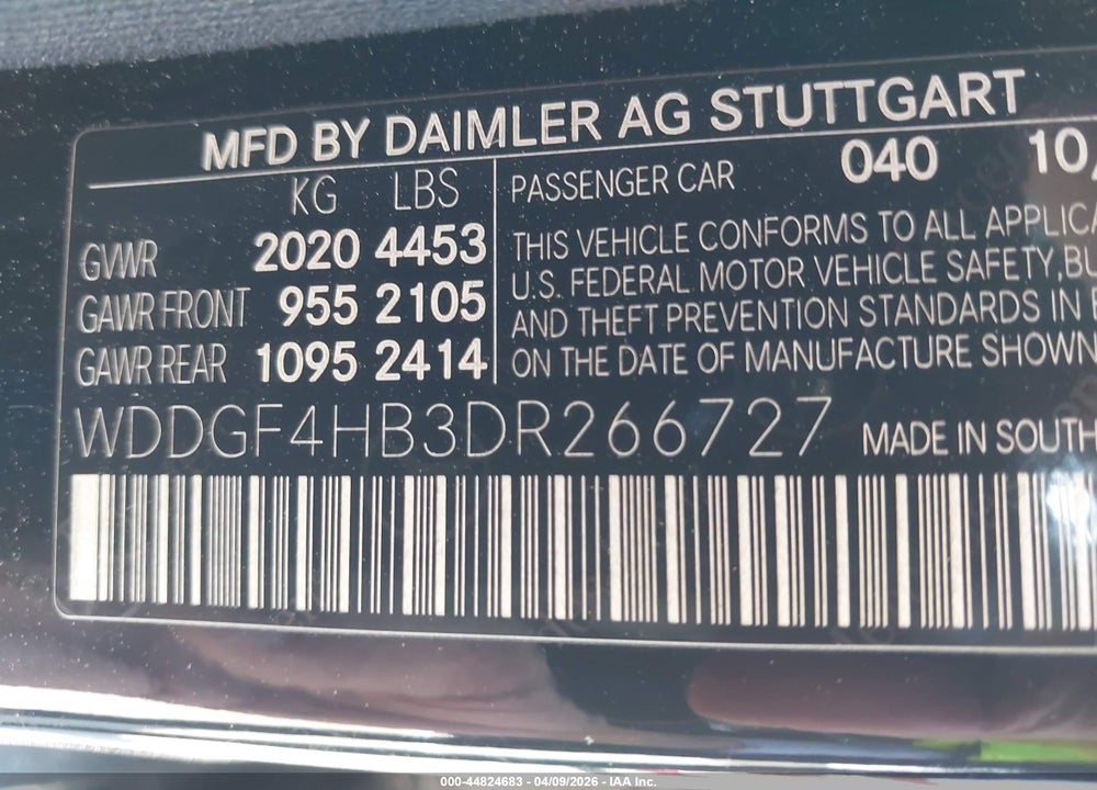 2013 MERCEDES-BENZ C 250 SPORT VIN: WDDGF4HB3DR266727