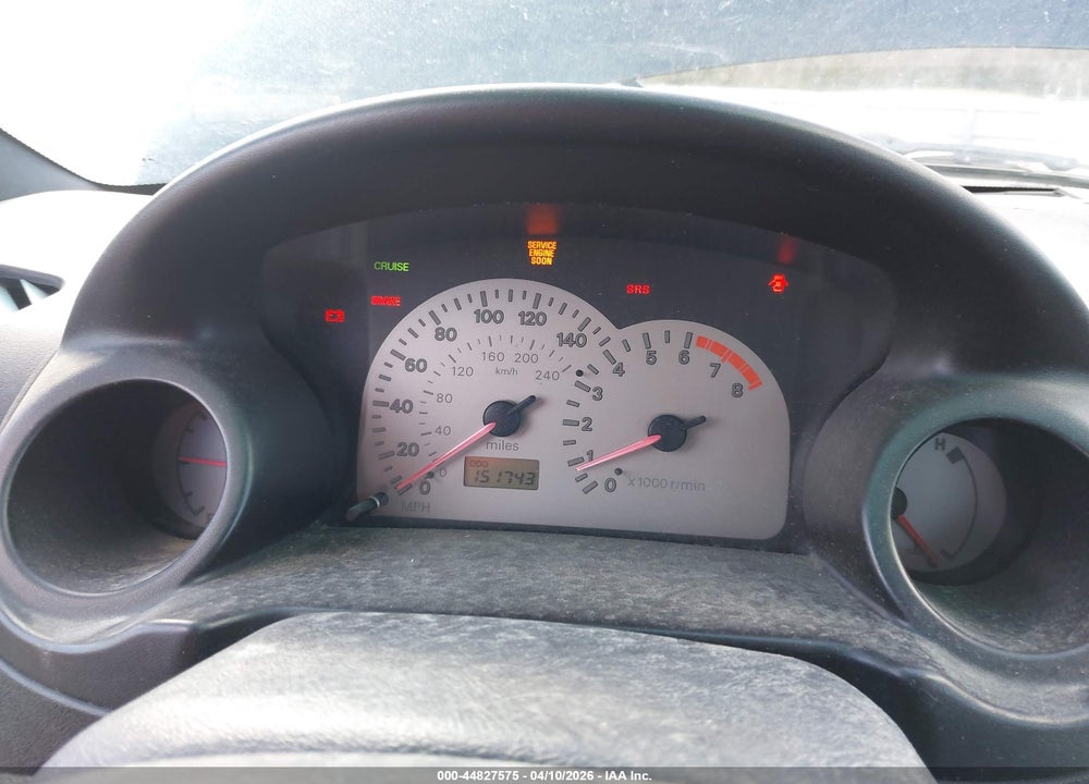 2000 MITSUBISHI ECLIPSE GT VIN: 4A3AC54L1YE126831