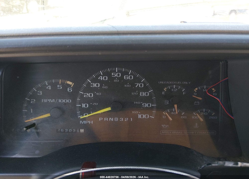1998 CHEVROLET K1500 FLEETSIDE VIN: 2GCEK19R7W1251196