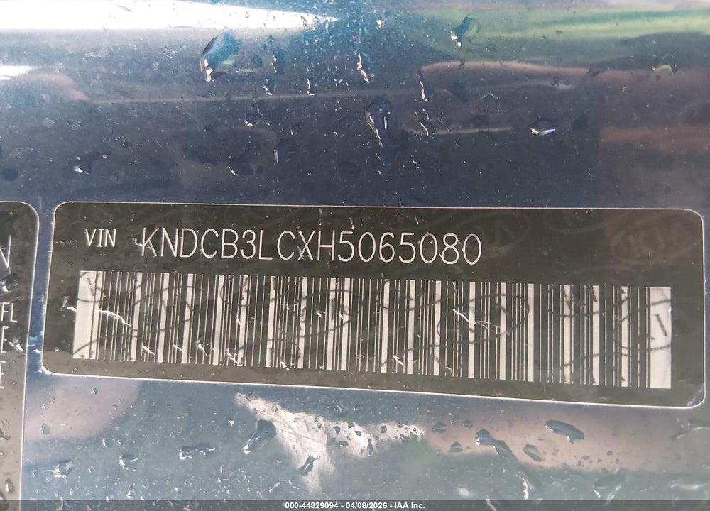 2017 KIA NIRO LX VIN: KNDCB3LCXH5065080