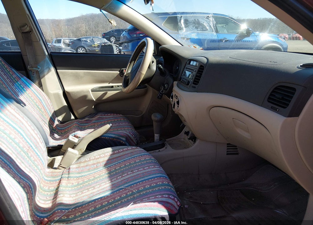 2007 HYUNDAI ACCENT GLS VIN: KMHCN46C07U148624
