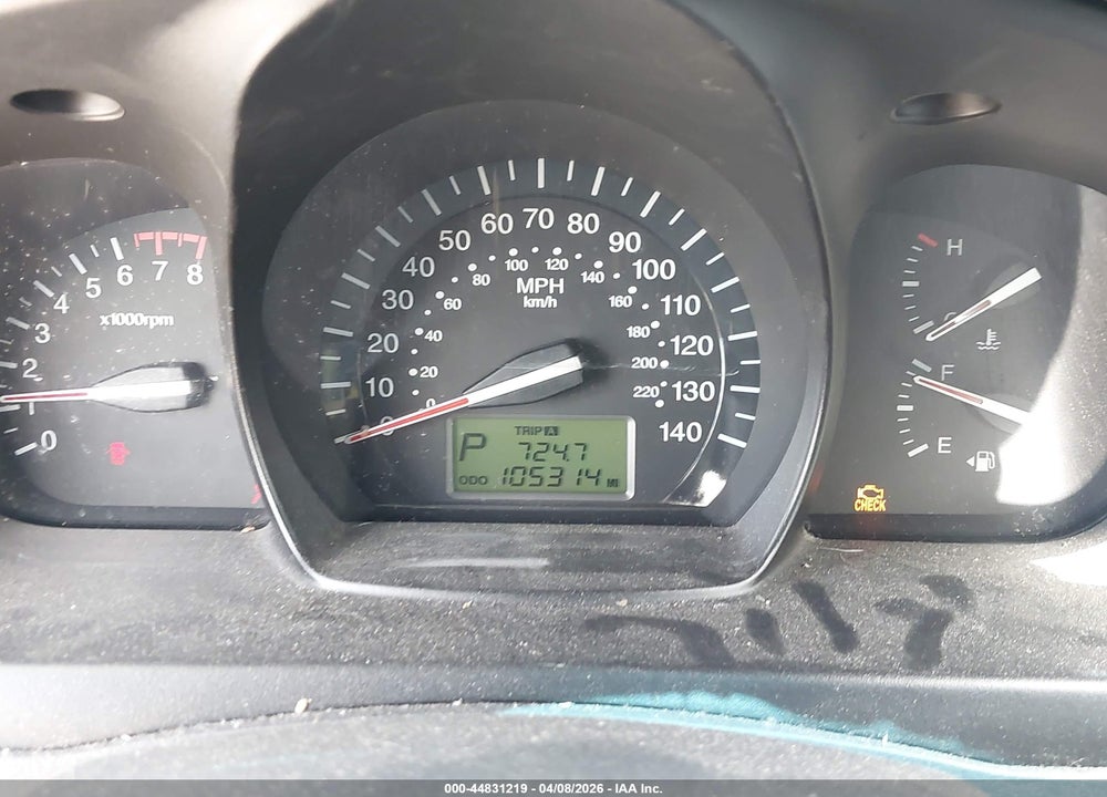 2008 KIA SPECTRA EX VIN: KNAFE121485497881