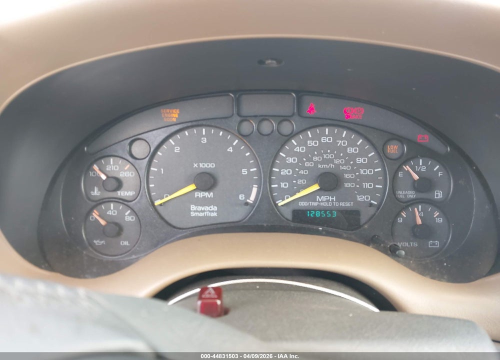 1998 OLDSMOBILE BRAVADA VIN: 1GHDT13W7W2725777